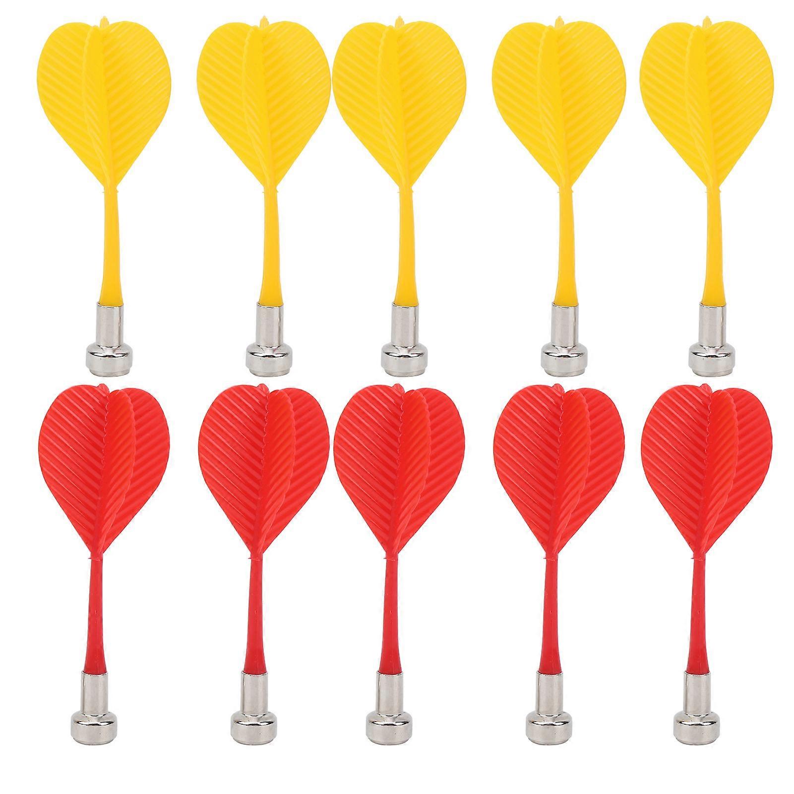 Aiguille à fléchettes à connexion magnétique, aimant Wordpad, têtes plates de sécurité, 5 pièces rouges, 5 pièces jaunes