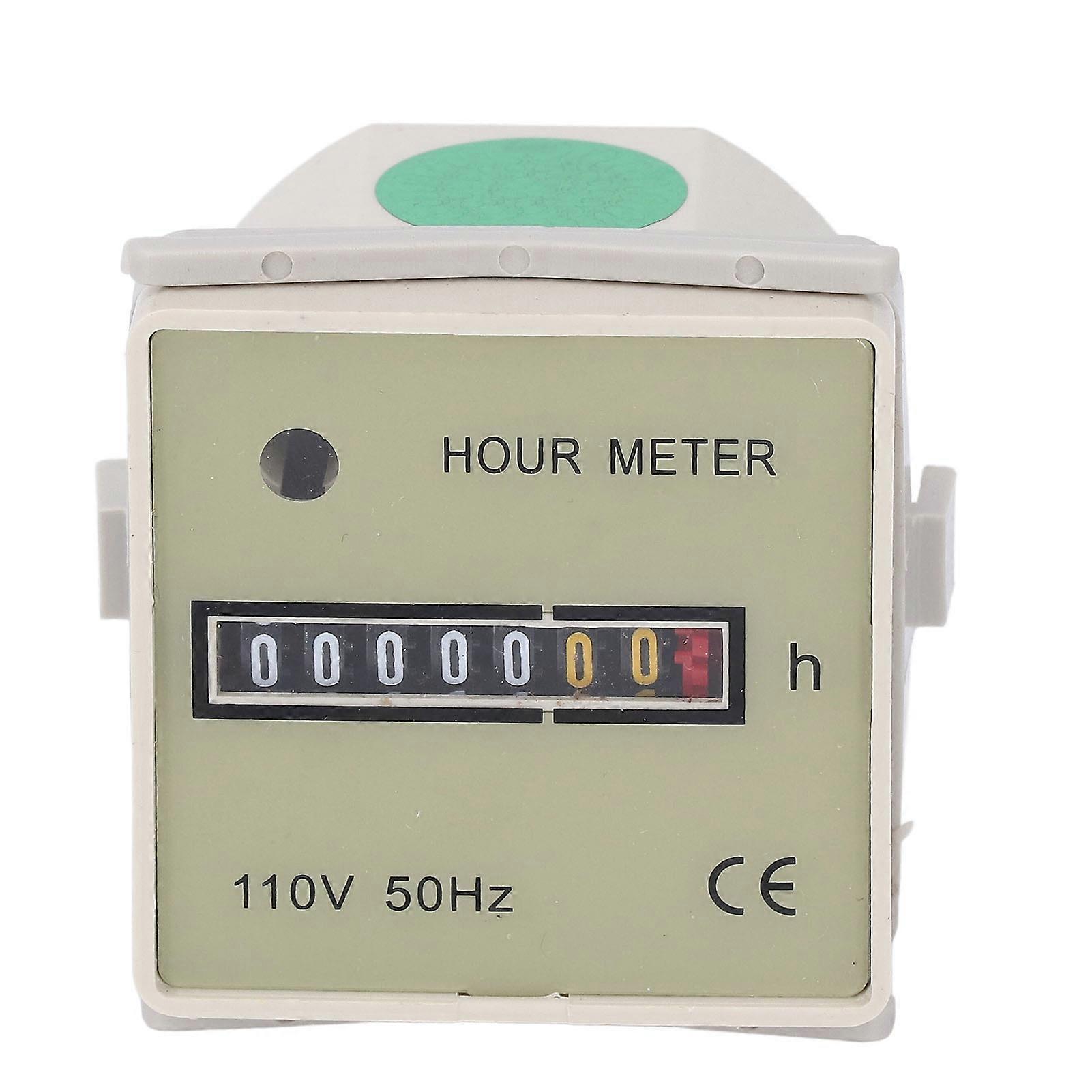 Industrial Timer Mechanical Hour Meter 0-99999.99H Time Counter for Generators Compressors Chainsaws