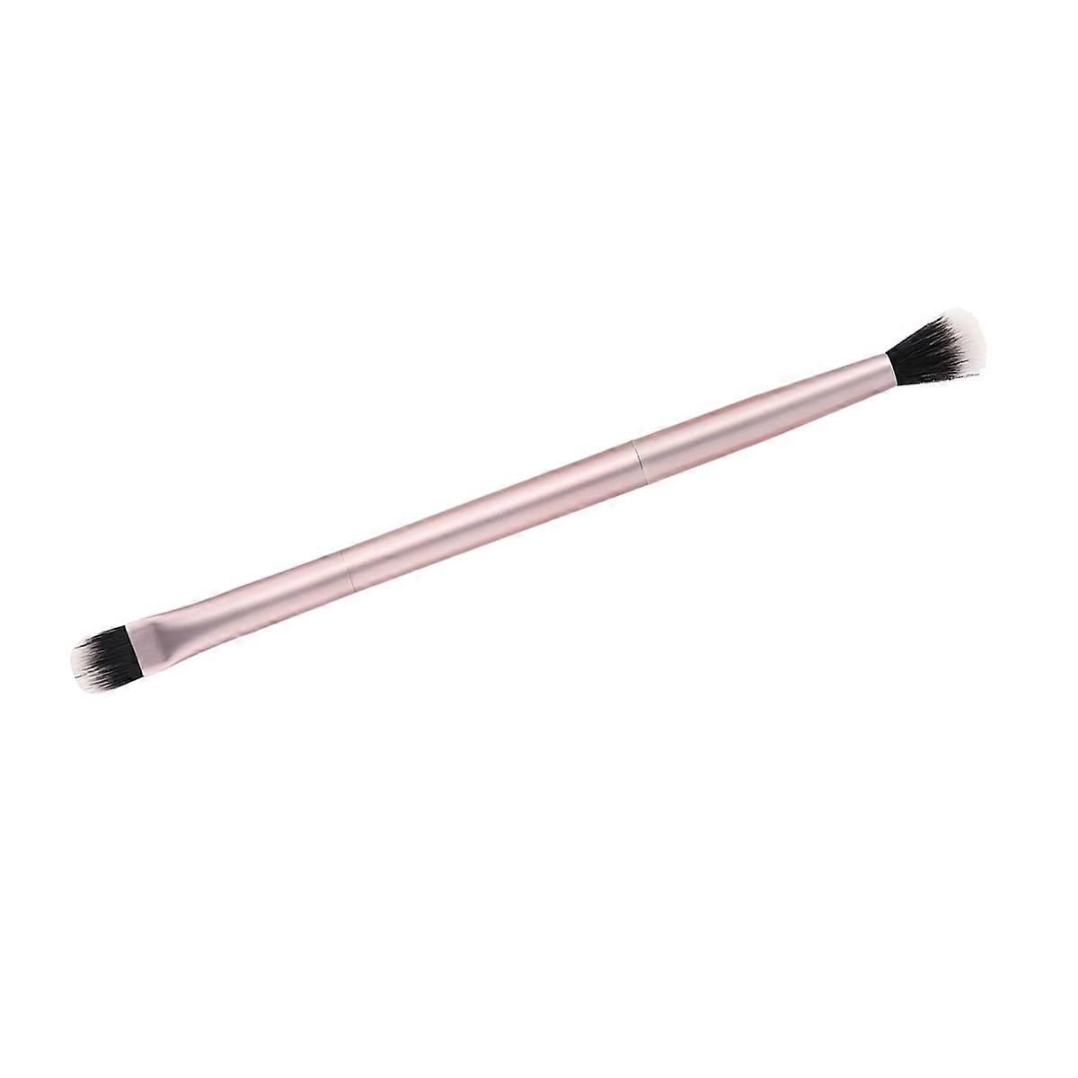 Eye Make Up Brushes Double-Ended Plastic Handle Nylon Bristles Cosmetics Eyeshadow Brush Daily Use 1Pcs
