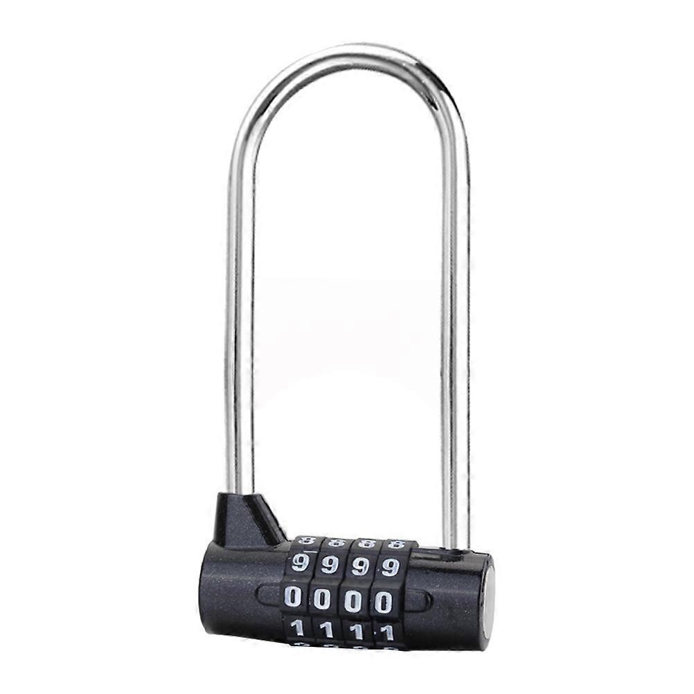 Large Combination Padlock Resettable Combination Lock For Hasp Storage Black 1Pcs