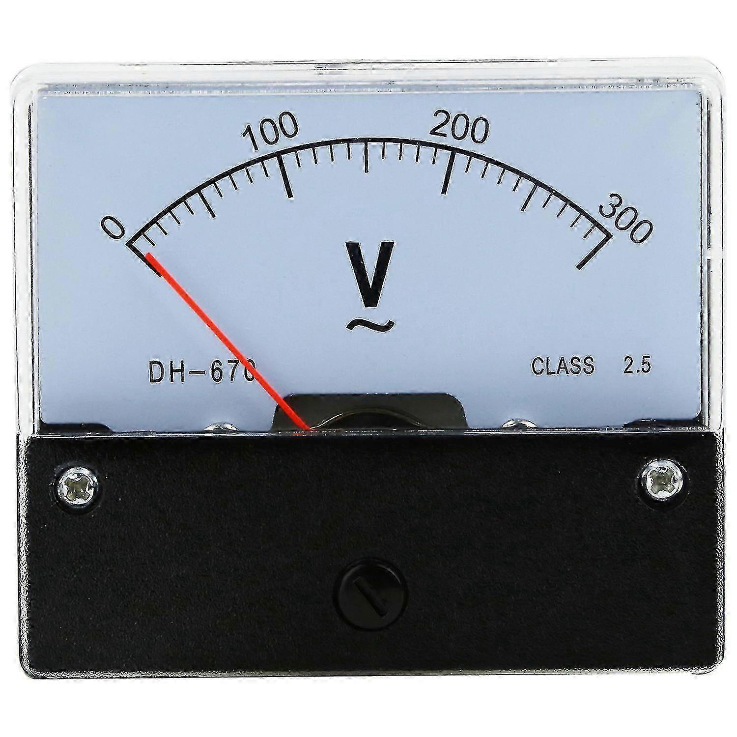 Rektangulär AC 0-300V Mätare Analog Spänning Panelmätare Voltmeter DH670