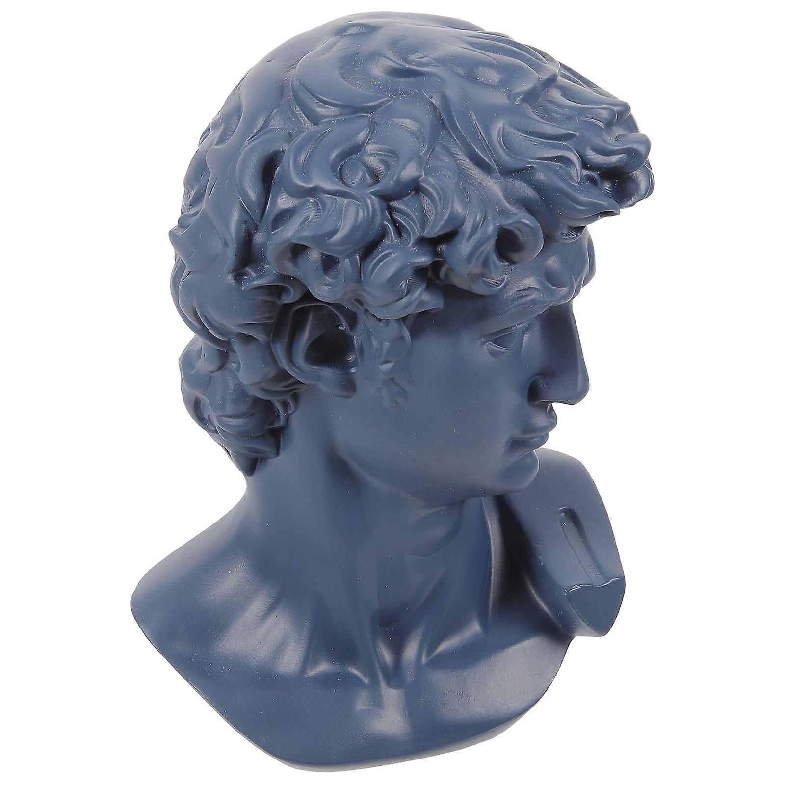 1Pc Colorful Character David Small Head Home Ornament Desk Resin Craft