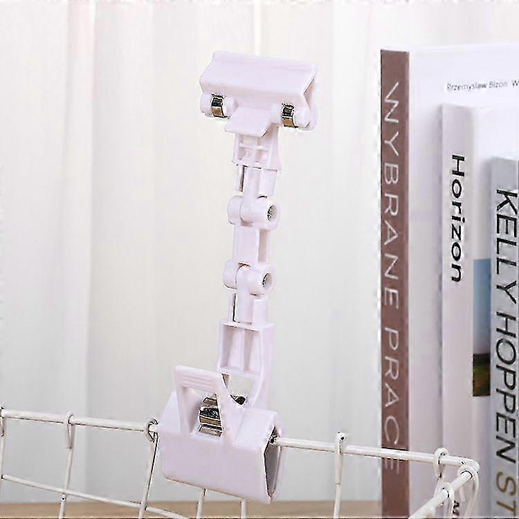 مشبك حامل لافتة بلاستيكية ، مشبك مستندات قابل للتعديل 4 قطع ، حامل عرض سعر قابل للتدوير أسود