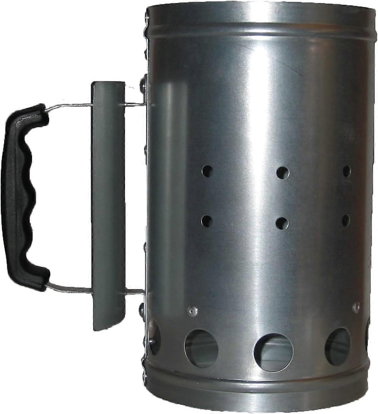 Charcoal Fire Starter for BBQ and Stove, Quick Start (Silver)