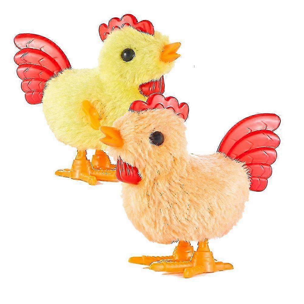 2PCS wind-up plush toy novelty little jumping toy