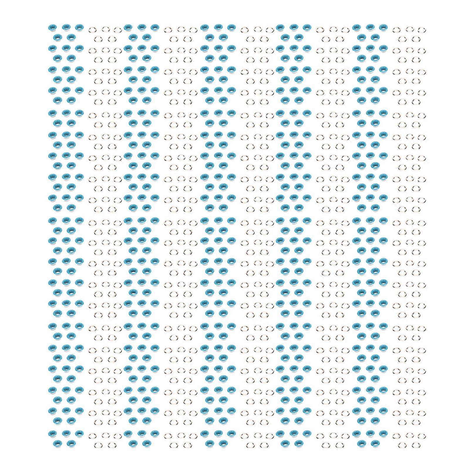 2025 dernier modèle 500 ensembles oeillet kit 8mm rond cuivre clair bleu exquis