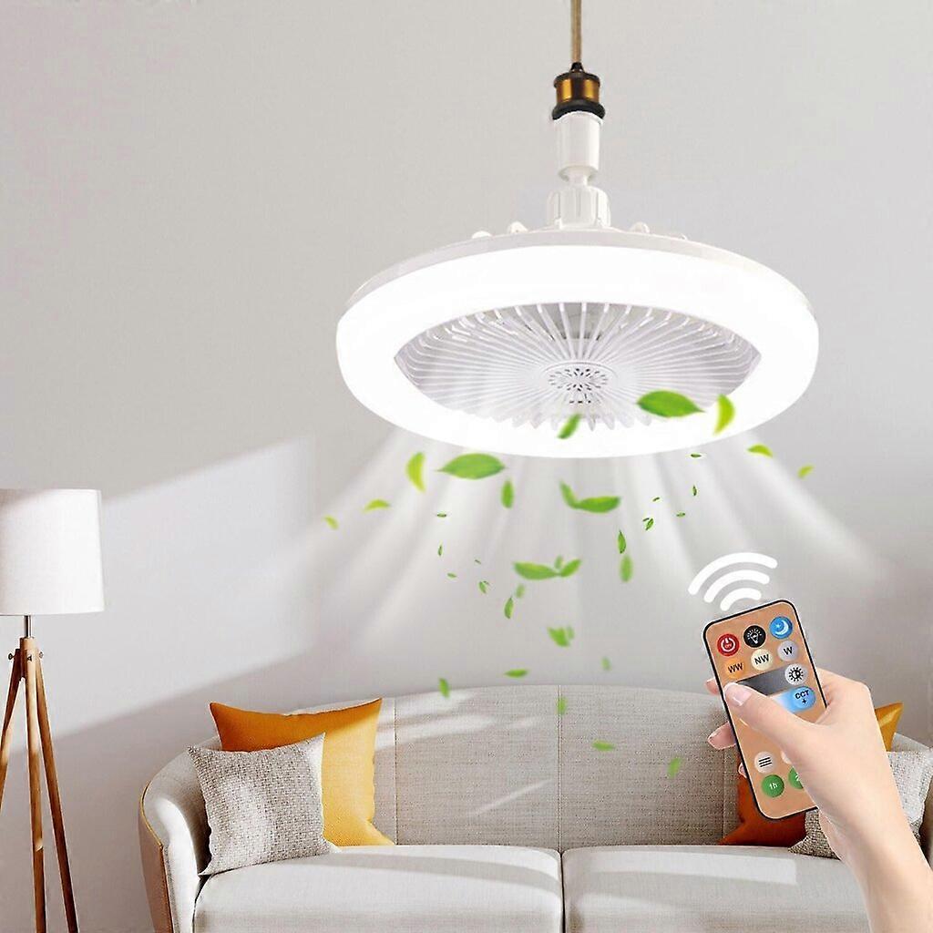 LED ceiling fan with light 30W ceiling fan with remote control dimmable LED ceiling light