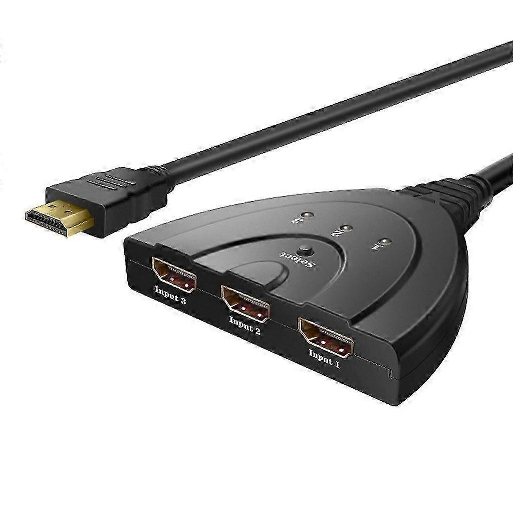 3 Port HDMI Multi-monitor Auto Switch Box Splitter 1080P HDTV Adapter