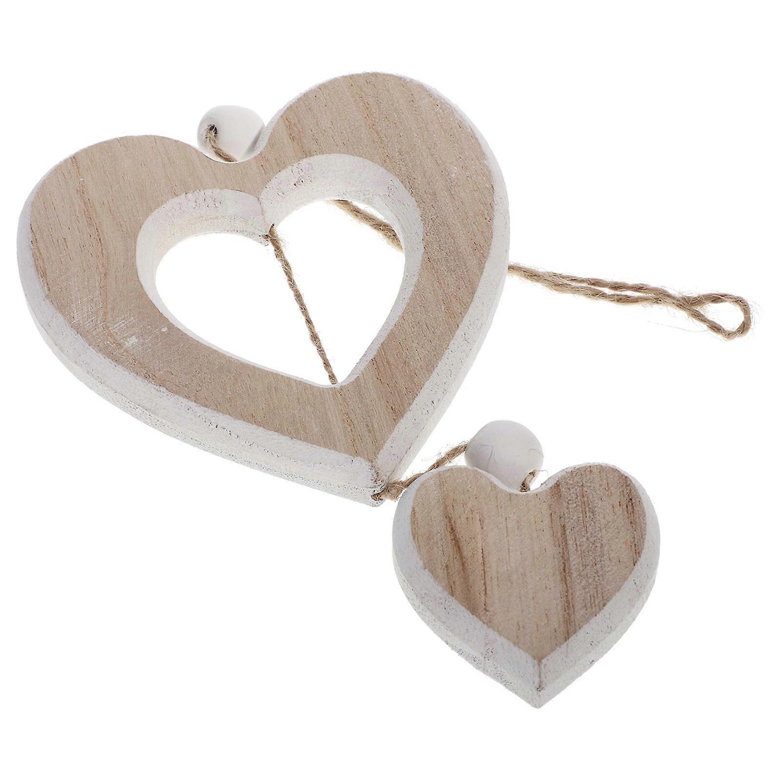 Rustic Heart Shape Decor Heart Shaped Decoration Women Craft Enthusiasts Home Use 30x10cm 1Pack