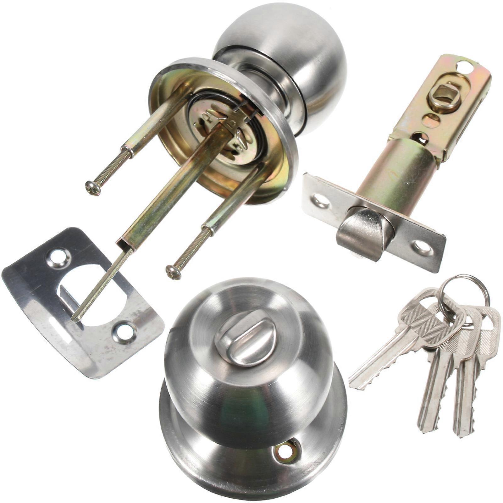 Assorted Color Door Knobs with Lock Door Lock 2Pcs for Interior Privacy