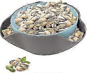 Pistachio Bowl with Shell Storage Large Double Dish Snack Bowl Perfect for Fruit, Nuts, Candy and Snacks