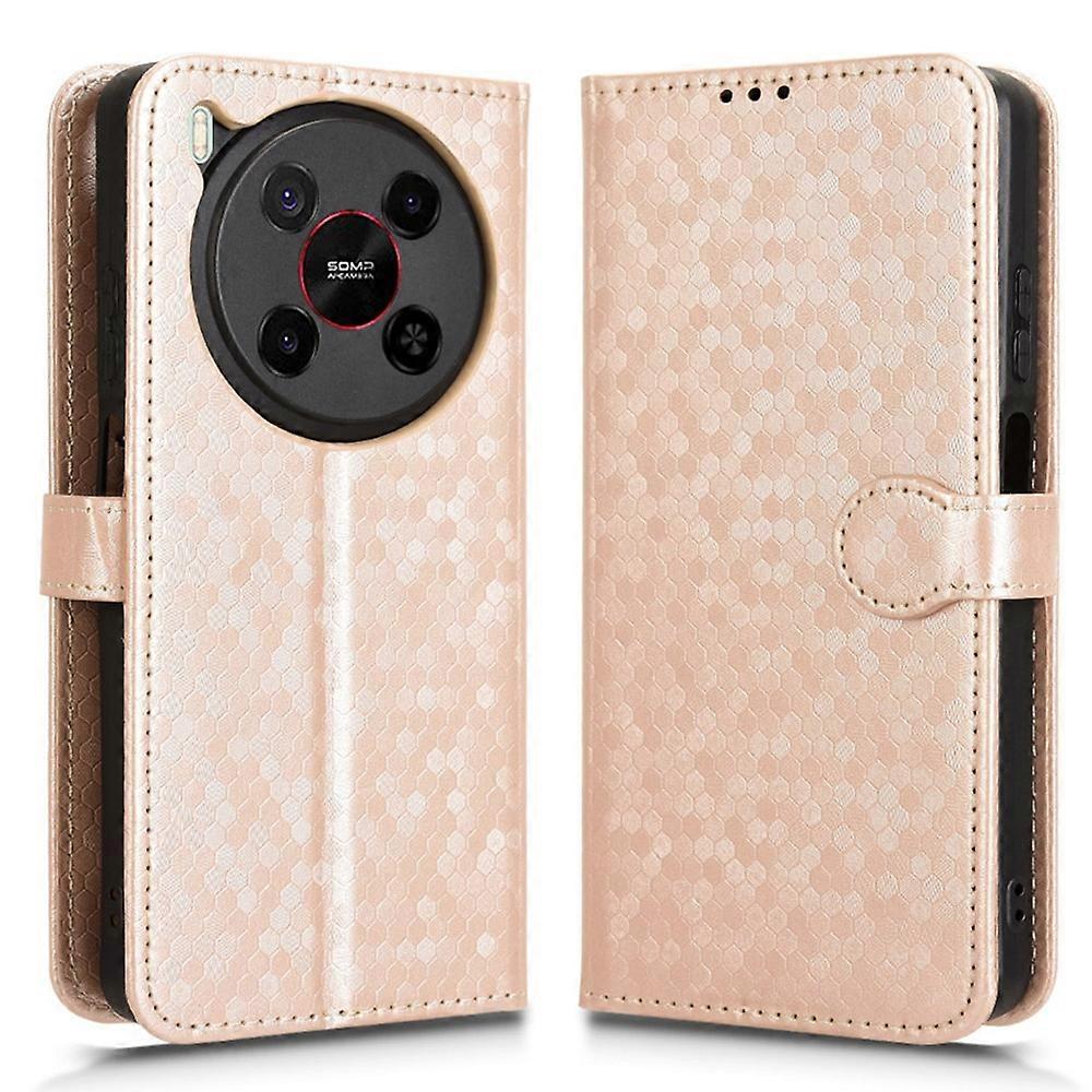 For ZTE Blade V70 Max Wallet Case Dot Pattern Imprint PU Leather Phone Cover