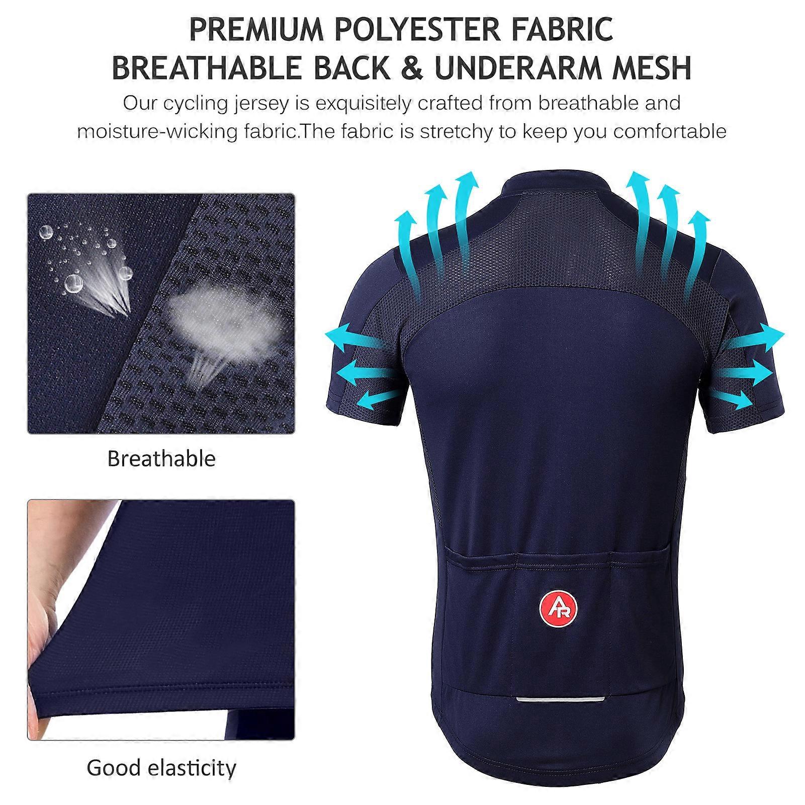 חולצת טריקו לגברים עם שרוולים קצרים ייבוש מהיר למחזור ריצה אימון אתלטי