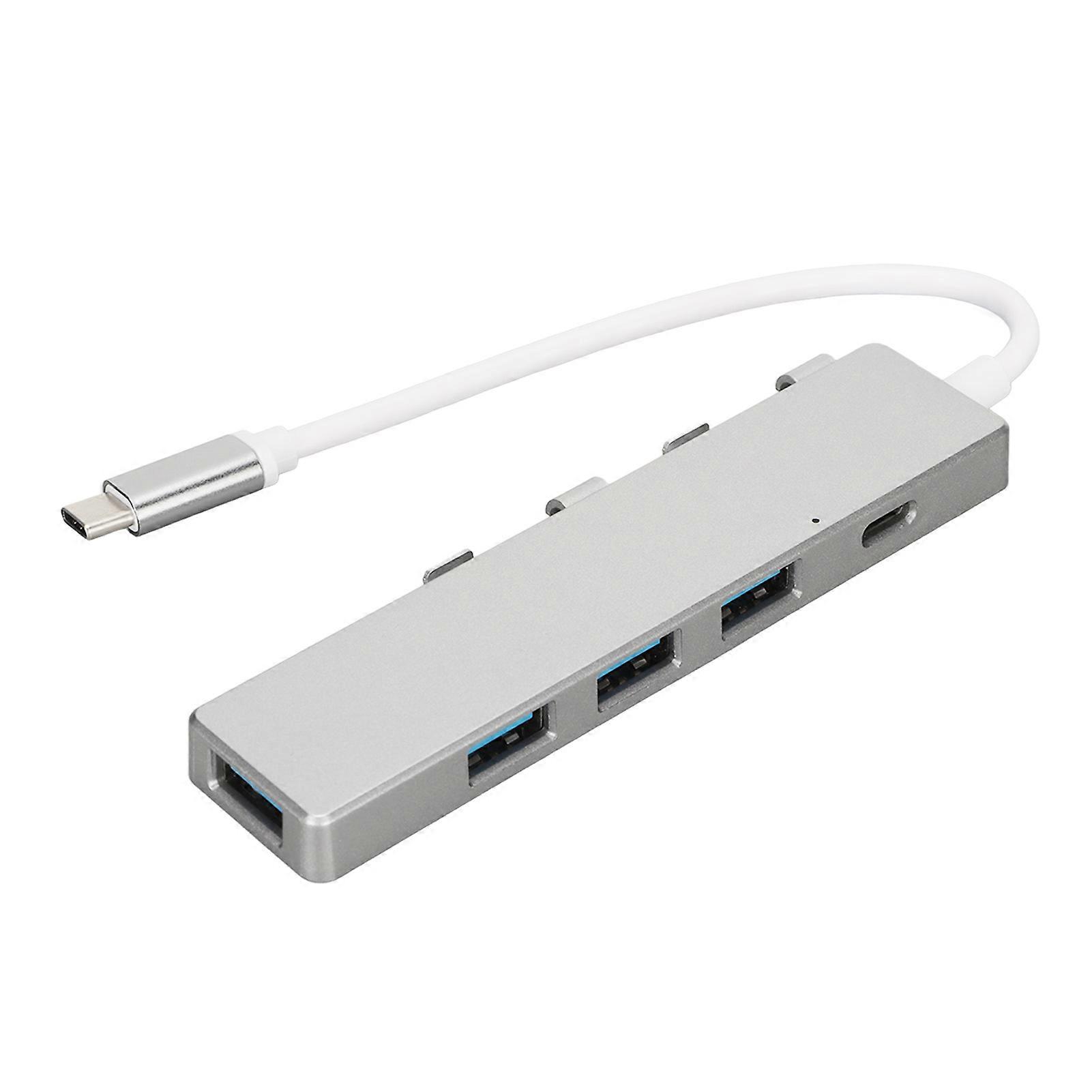 USB C auf USB Hub High Speed 1xUSB3.0 3xUSB2.0 Anschlüsse 1xUSB C Stromanschluss USB C Hub Multiport Adapter