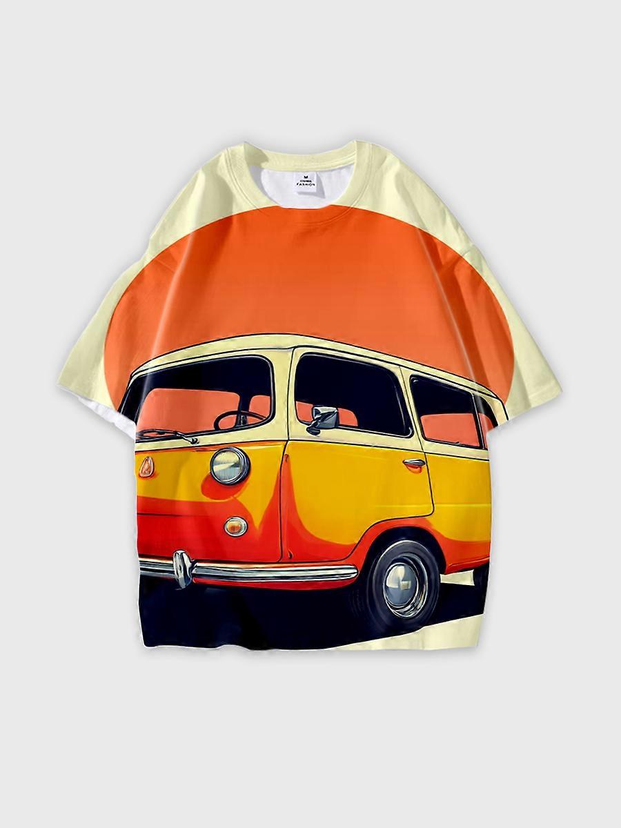 T-shirt round neck Pattern loose short sleeve JW691