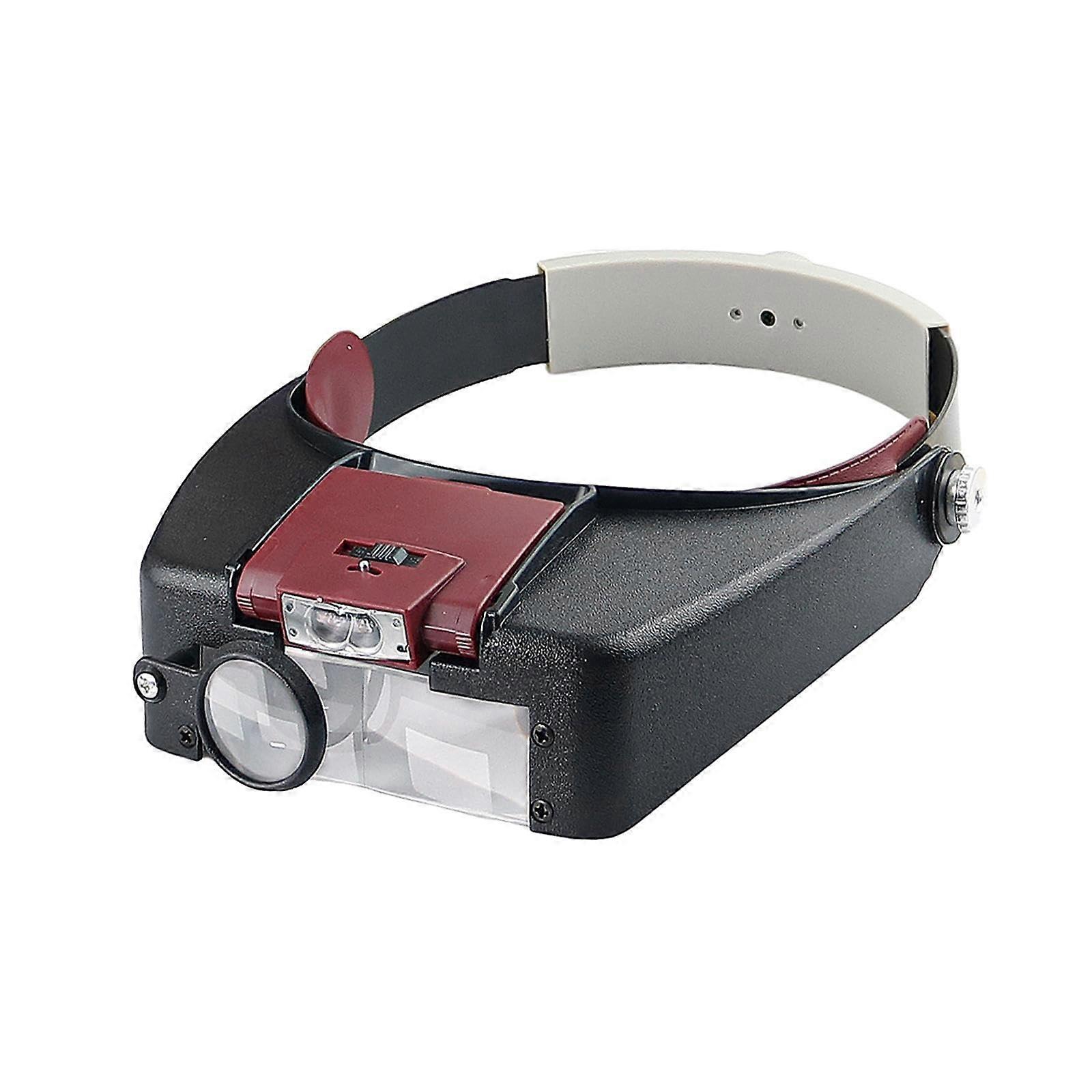 Head Mounted Magnifier with Light Magnifier 1.5X 3X 6.5X 8X Jewelers Headband Magnifier Magnifying Tool for Watch
