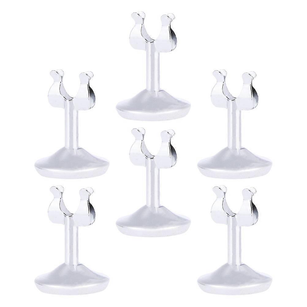 6pcs U Shaped Multi Function Number Holders, Elegant Card Stands for Table Place Cards, Menu Displays & Photo Clips for Weddings & Events