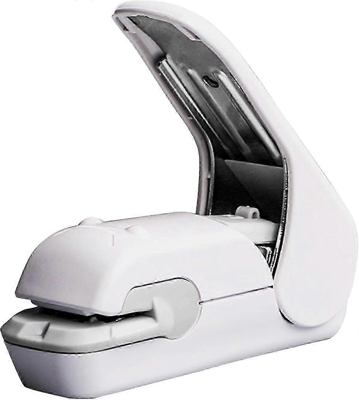 Mini Portable Stapler without Staples - Time & Labor Saving White Stapler for Easy and Convenient Office Use