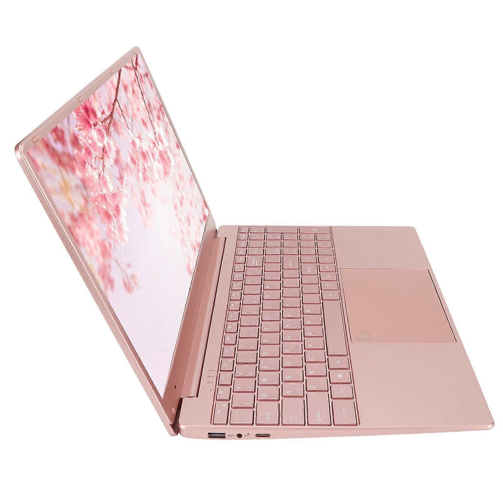 15.6in Laptop for N5095 CPU for Win11 Pink Laptop with Fingerprint Keypad Backlight Keyboard