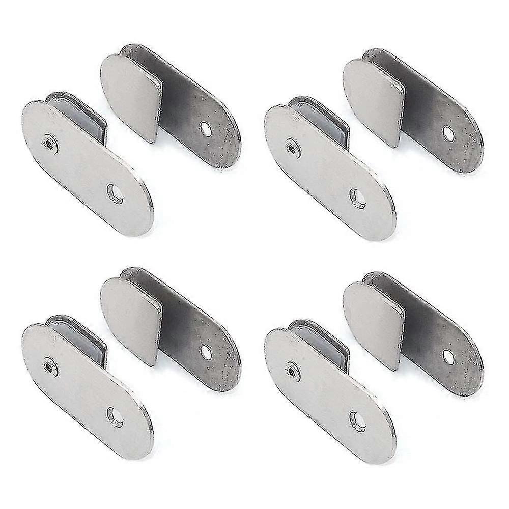 8 adet Paslanmaz Çelik Kelepçeler 180 Derece Cam Panel Fırçalanmış Bitiş İçin