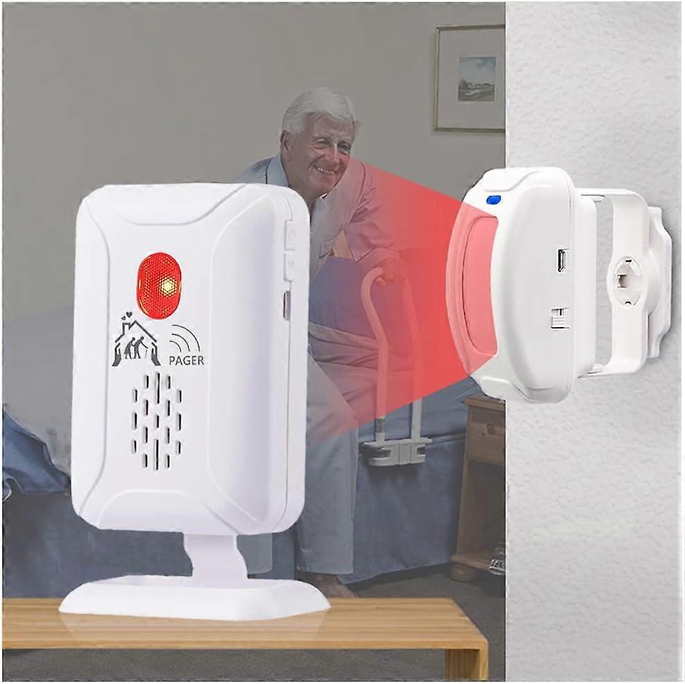 2025 Latest Model  Upgraded Version Bed Sensor Alarm and Fall Prevention for Elderly/Dementia and More,Caregiver Pager Motion Sensor Alarm