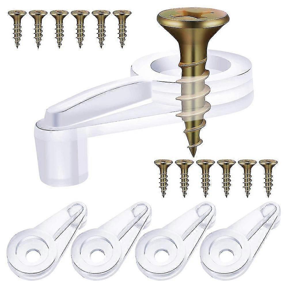 100 Pack Glashållare Clips Kit Skåp Glasklämmor (transparent)