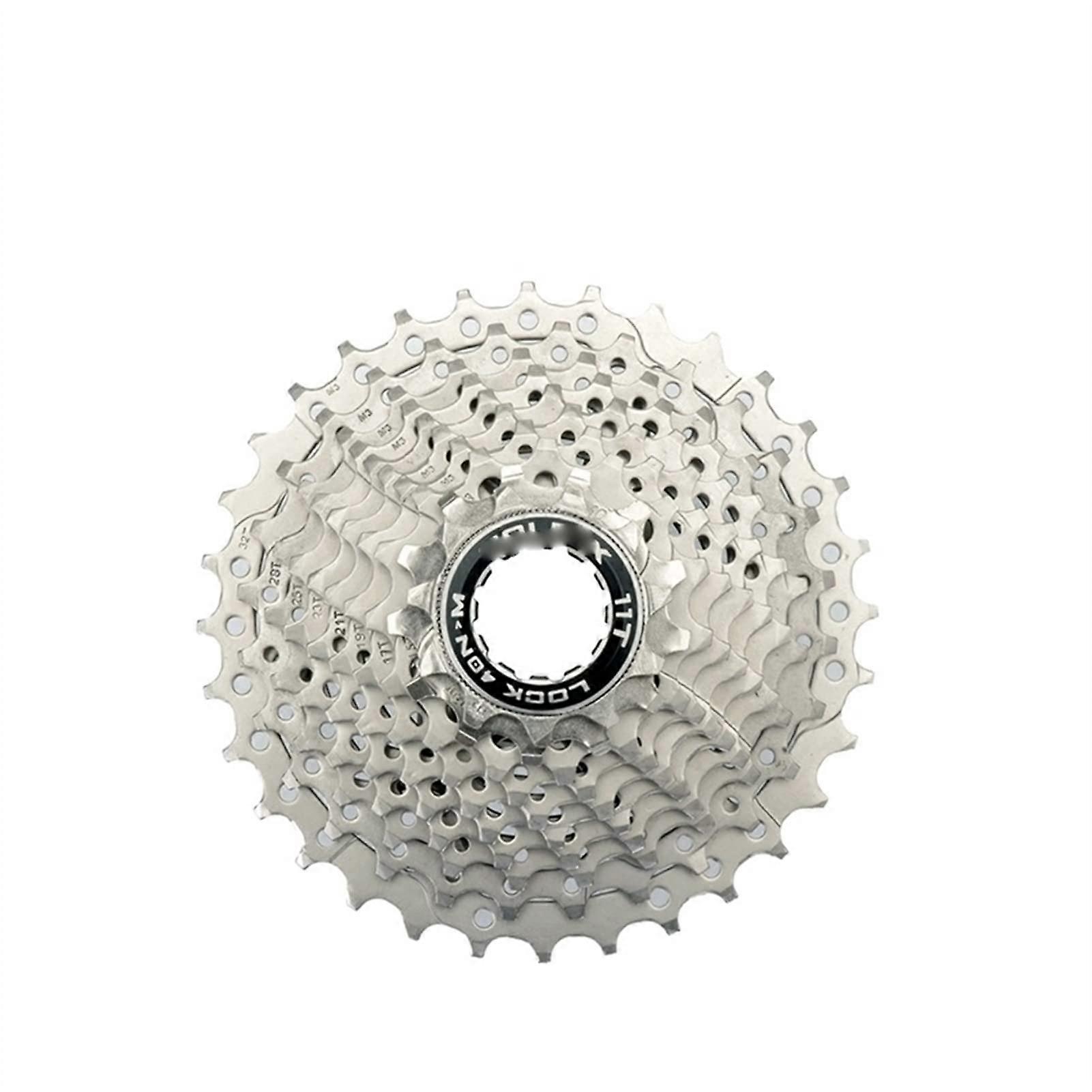 Durable Easy Install Road Bike Flywheel 811 Speed 1132T Bicycle Cassette (10S Silver)