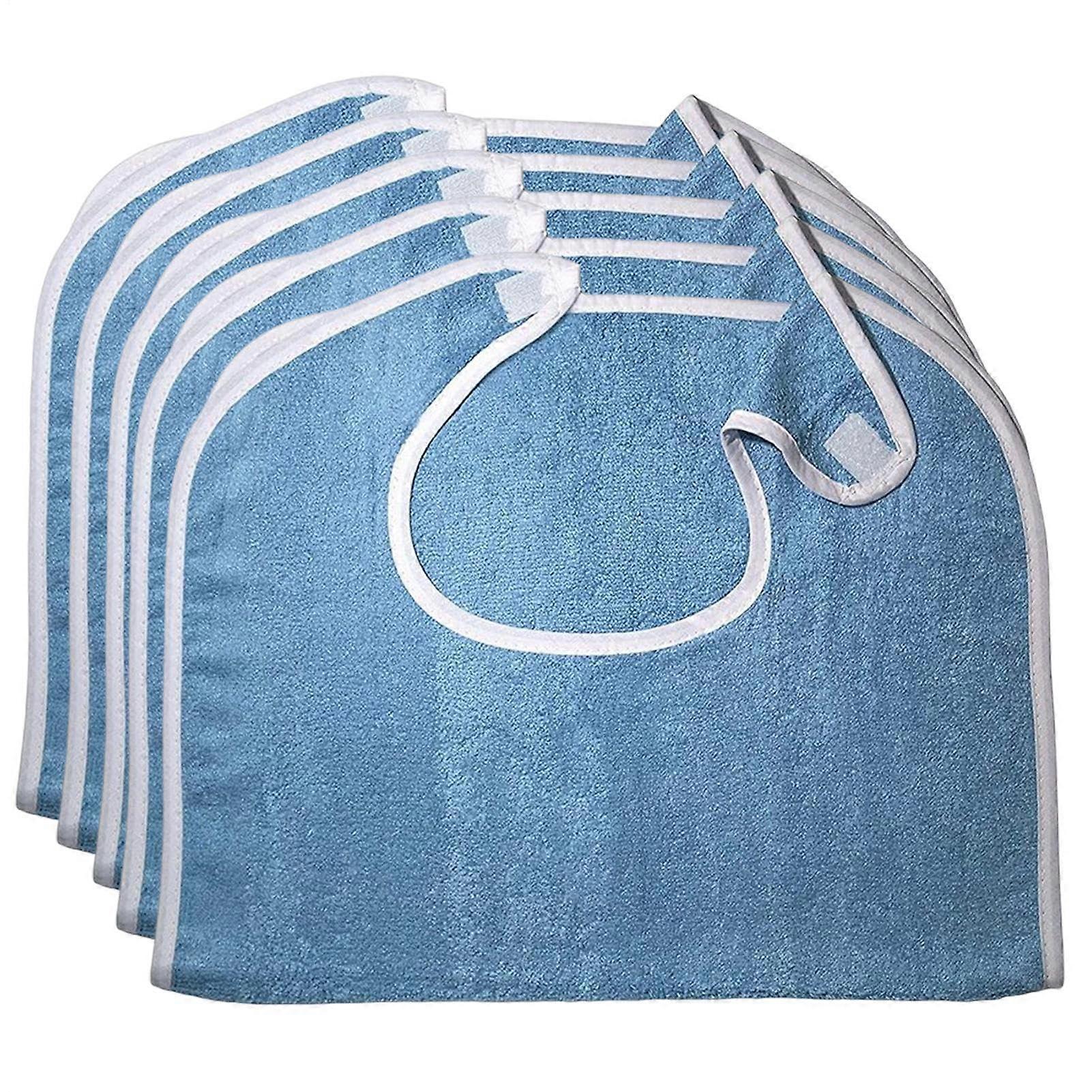 Adult bibs for eating 5piece dining clothing protectors, reusable, machine washable