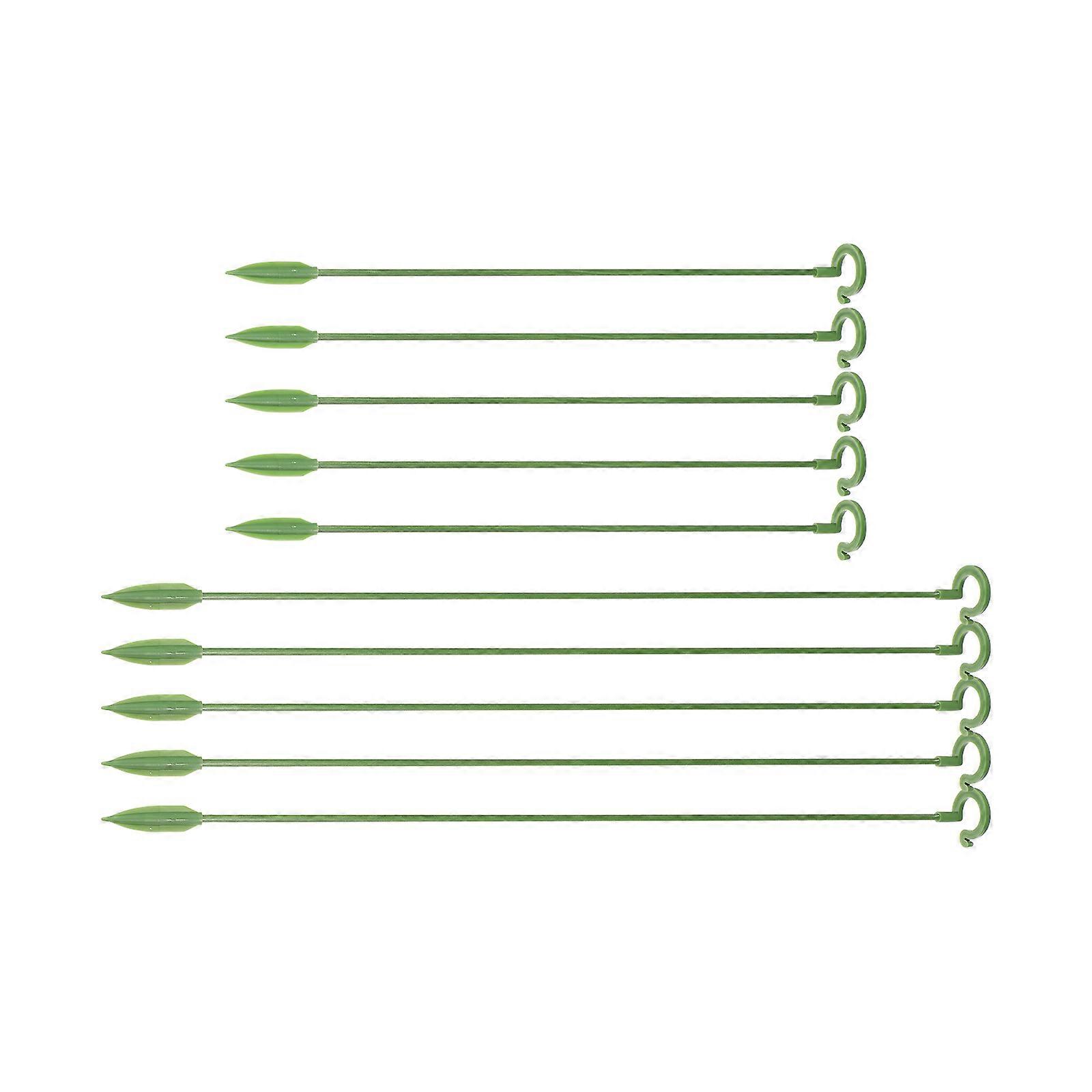 Durable Gardening Supplies with Strong Synthetic Material Green Color for Plants Support Rods 10Pcs
