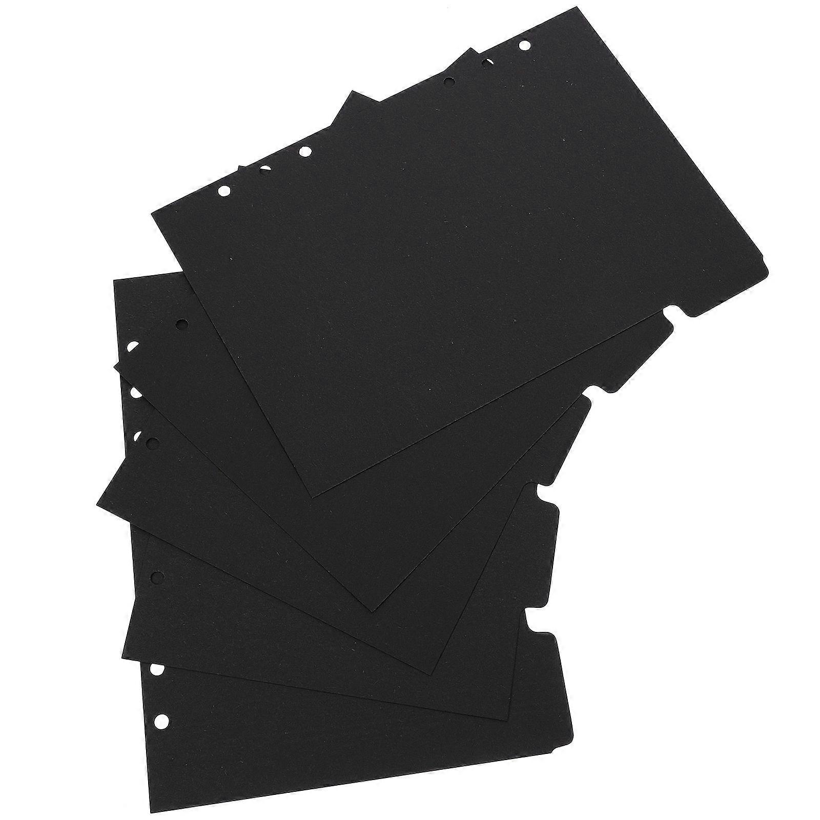 Index Dividers With Vertical Tabs Binder Subject Dividers A5 Size Black Material 15Pcs
