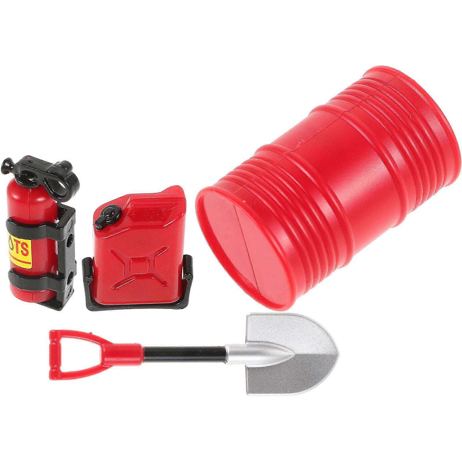 Rc Truck Accessories Miniature Fire Extinguisher Fuel Tank Oil Drum Spade Meticulously Crafted 1Set