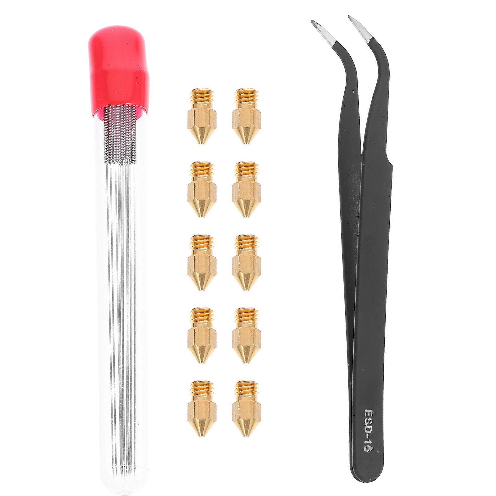 Nozzle Tools Kit for 3D Printer Nozzle Cleaning Excess Plastic Removal 21Pack