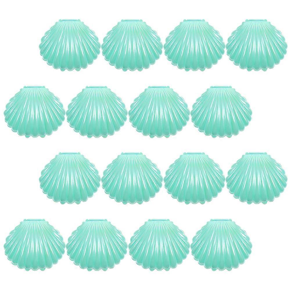 Seashell Shaped Candy Boxes for Party Favors and Decorations in Green Color PP Material Lightweight and Durable 20 Pcs