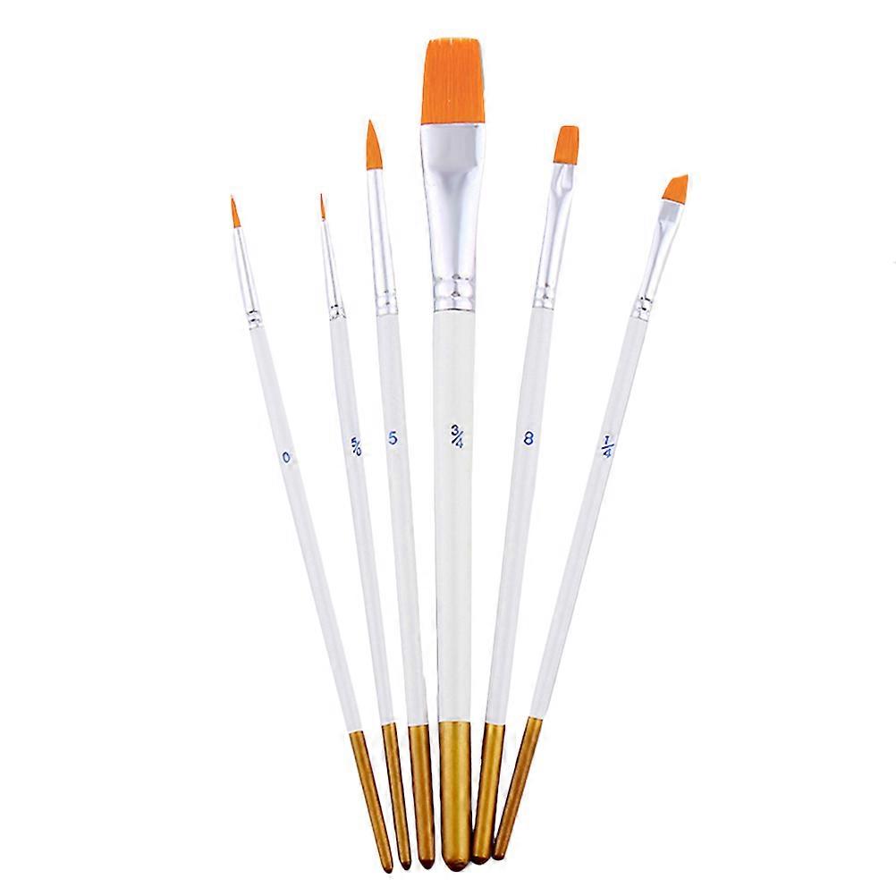 Fondant Decorating Pen Set with 6 Pieces for Cake Baking Crafts Made of ABS White Color