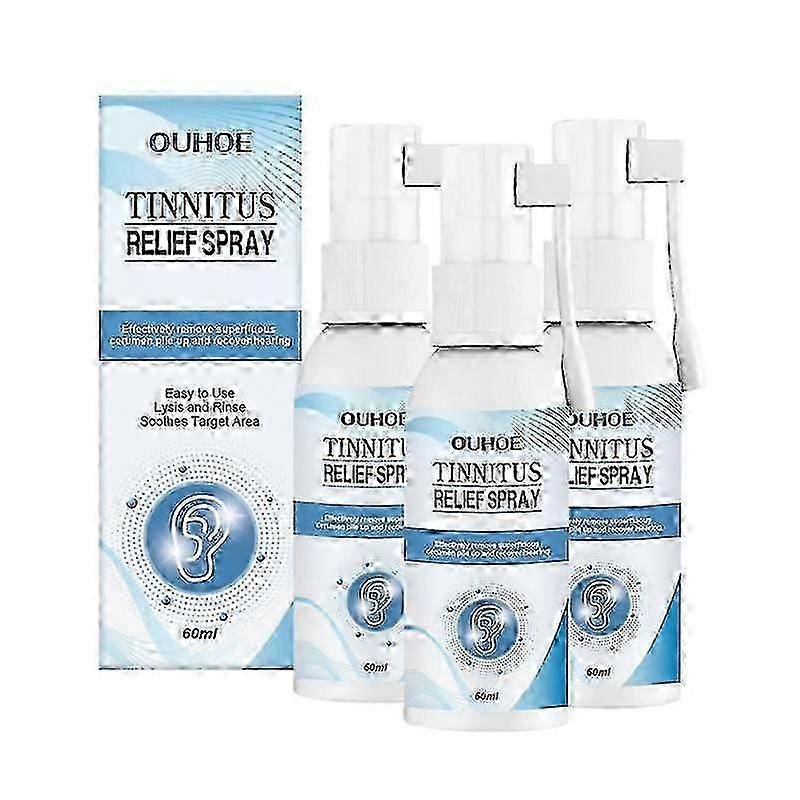 3x رذاذ تخفيف طنين الأذن ، تخفيف طنين الأذن للأذنين ، تخفيف طنين الأذن ، يحسن السمع بشكل فعال ويخفف من الانزعاج