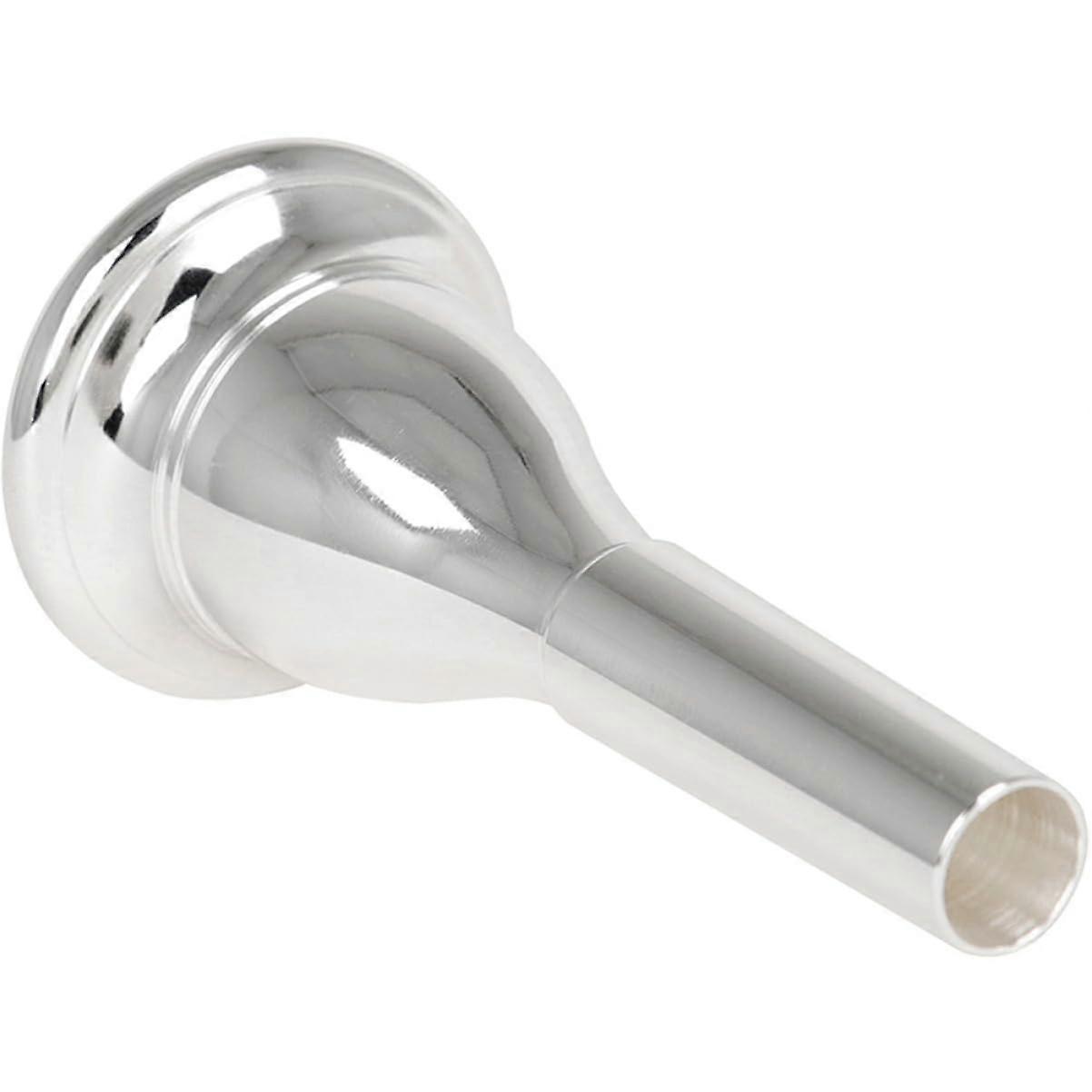 Tuba Mouthpiece Chrome-Plated, High-Quality Accessory for Tuba, Improves Sound Projection for Musicians