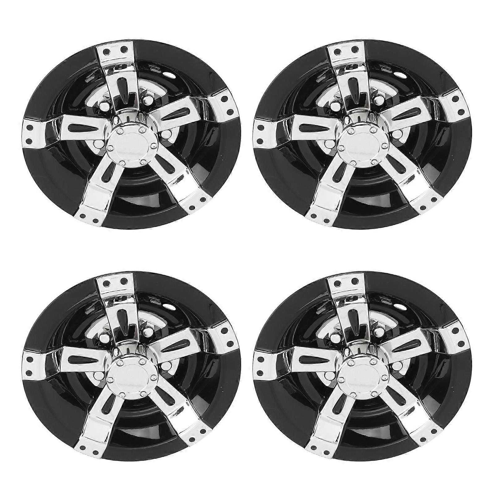 4Pcs Golf Cart Wheel Hub Cap 10in Protective Scratch Proof Wheel Hub Cover Replacement for E‑Z‑GO