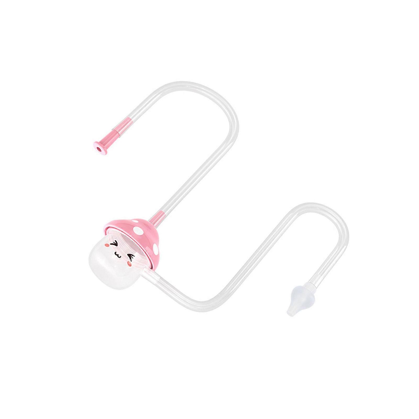 Toddler Nasal Relief Tool with Mushroom Designs Gentle Baby Nose Cleaner with Soft Silicone Tip for Easy Use & Cleaning Pink