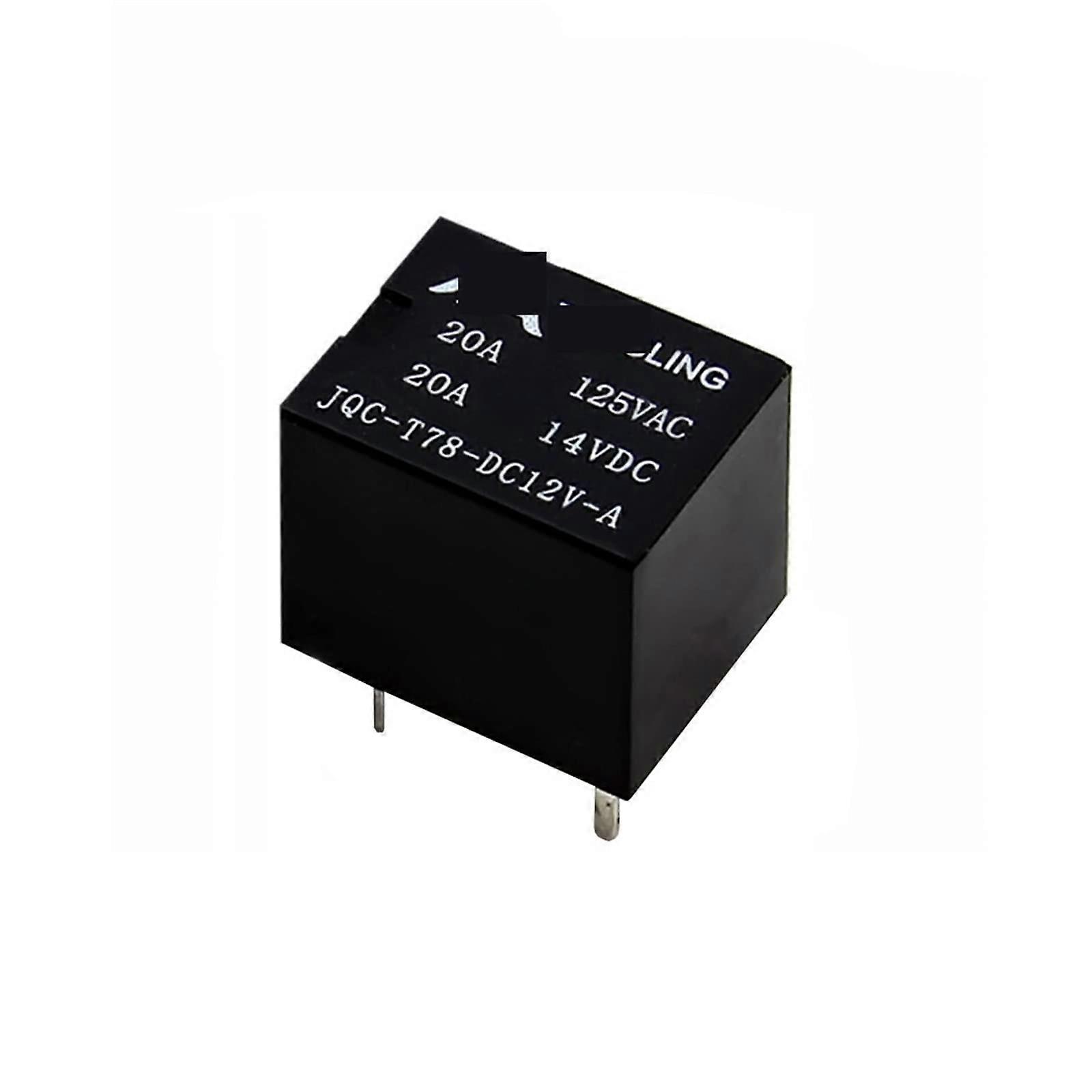 5PCS T78 Small Electromagnetic Relays 5V/12V/24V 4/5PIN 20A 125VAC JQCT78DC12VA 4PIN JQCT78DC12VC 5PIN (Color: 4 PIN, Size: JQCT78DC24VC 24V)