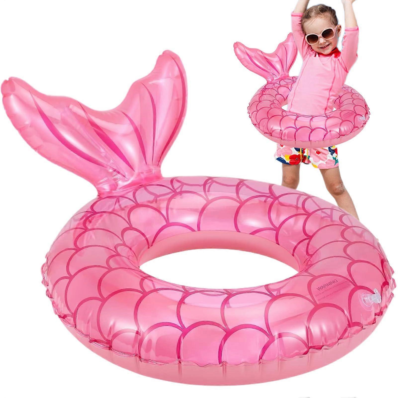 Inflatable Swimming Trainer for Babies and Toddlers with Mermaid Design Pink