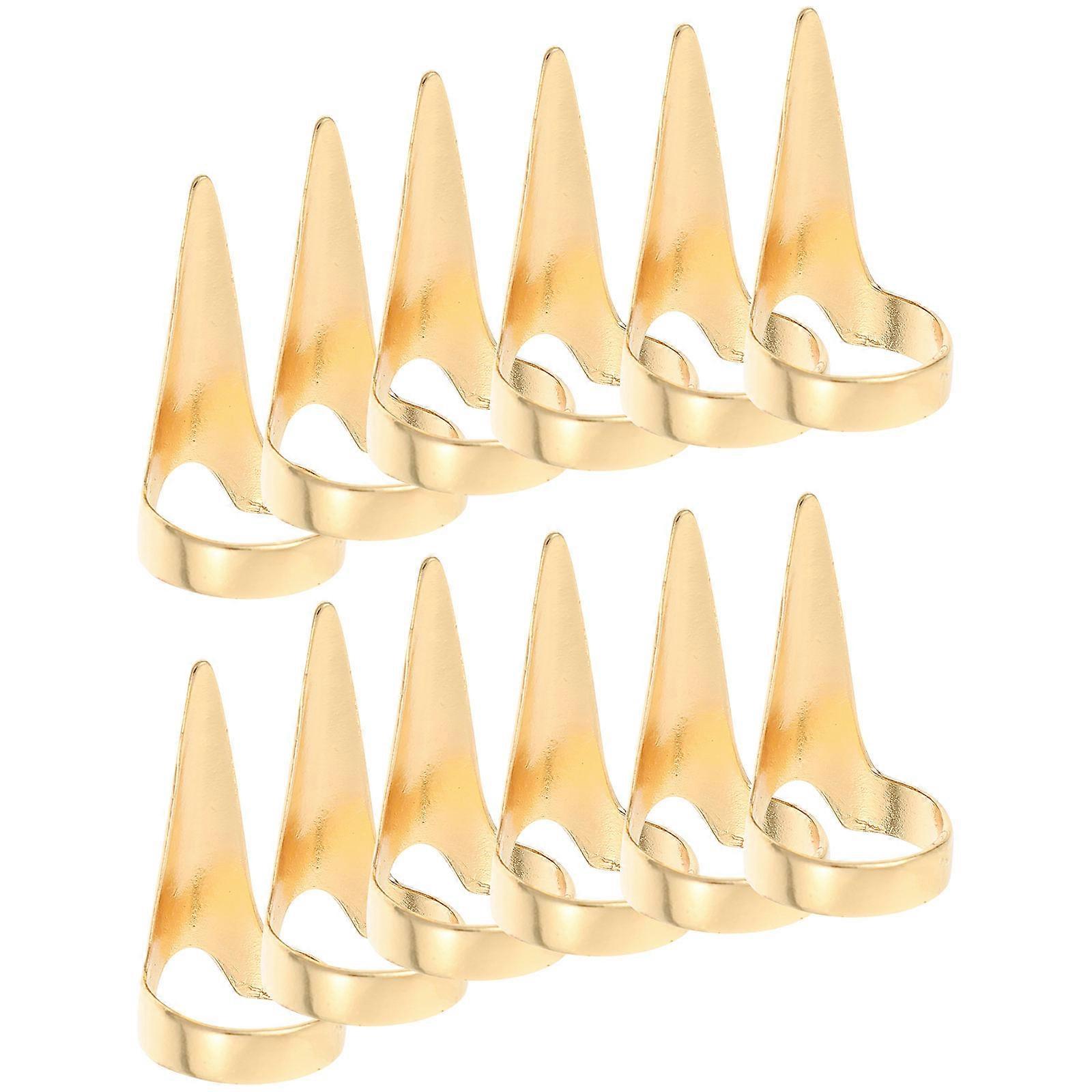 Golden Hair Sectioning Nail Fingers Tool For DIY Hair Stylists 10Pcs Durable And Efficient For Highlighting And Braiding