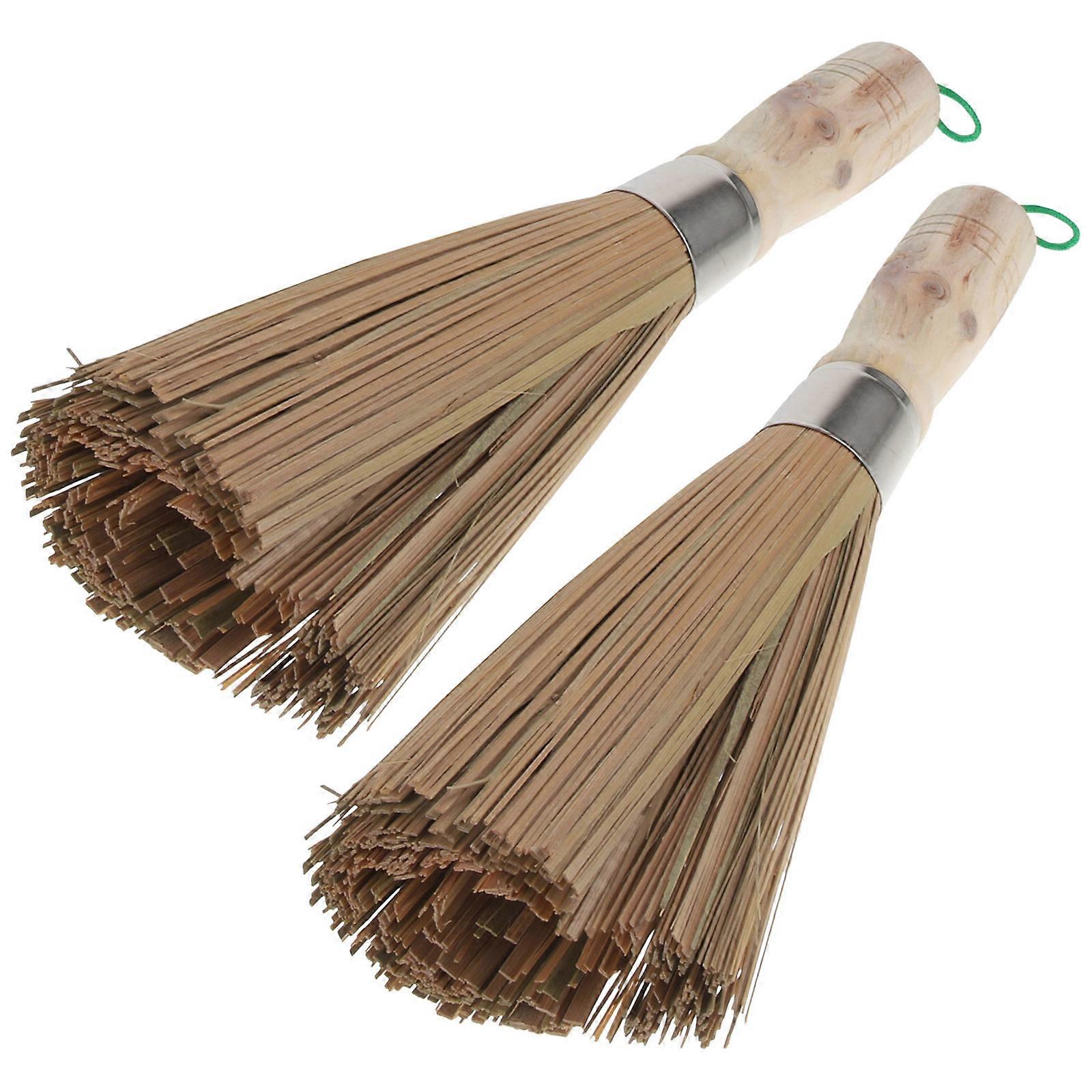 Bamboo Kitchen Brush for Cleaning Use with Sturdy Bristles and Comfortable Grip Light Brown