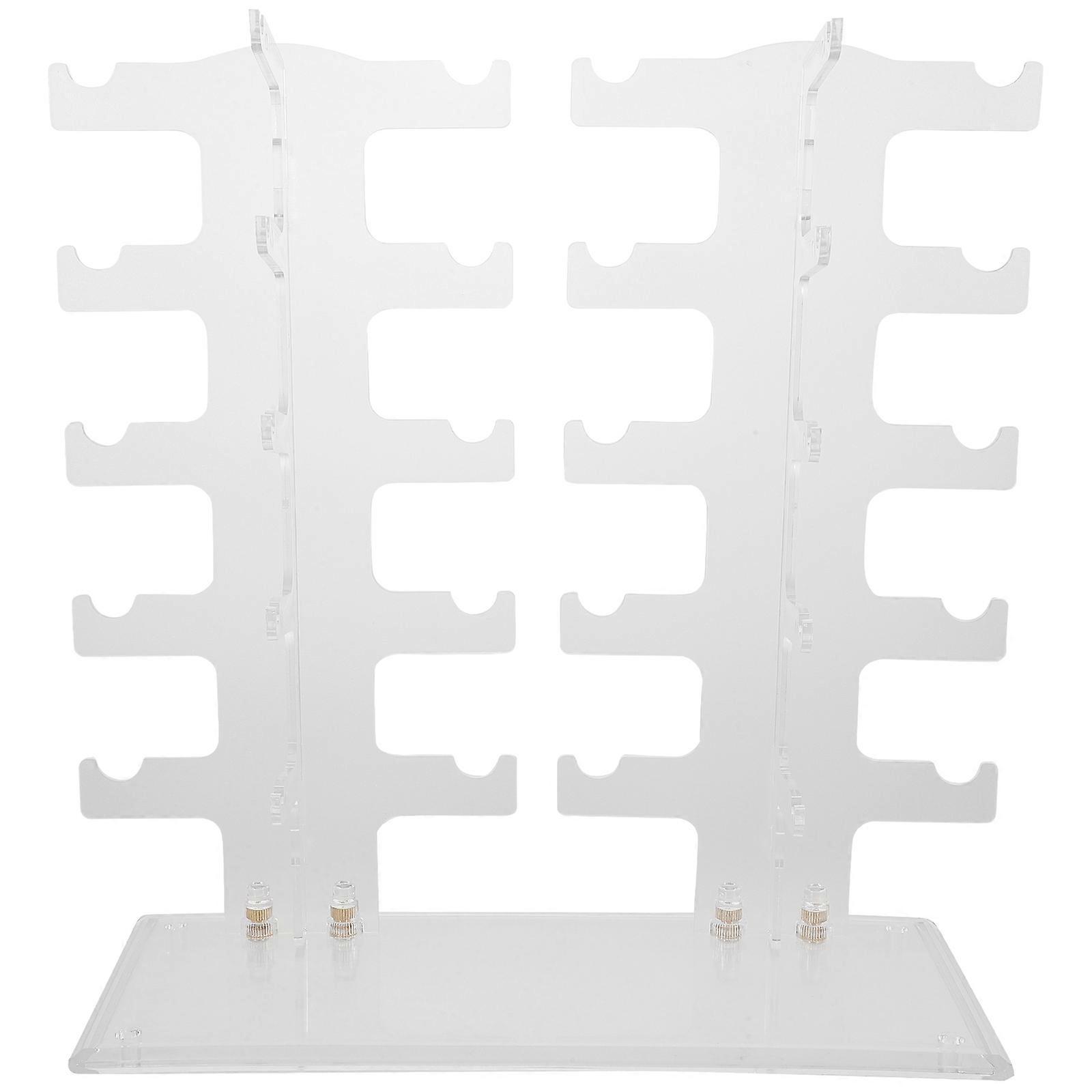 Transparent Glasses Holder Stand for Sunglasses and Eyeglasses Storage Use Made of Durable PP