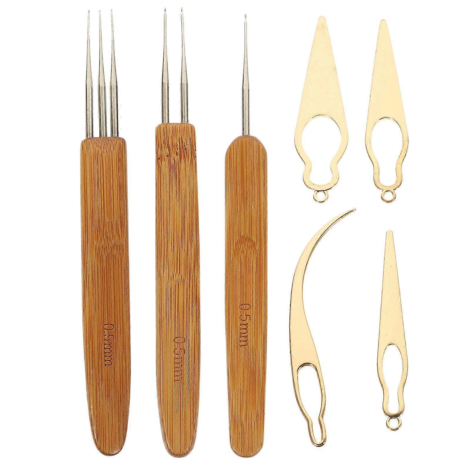 1 Set of Household Crochet Hooks Multi Function Dreadlock Tools Convenient Hair Needles