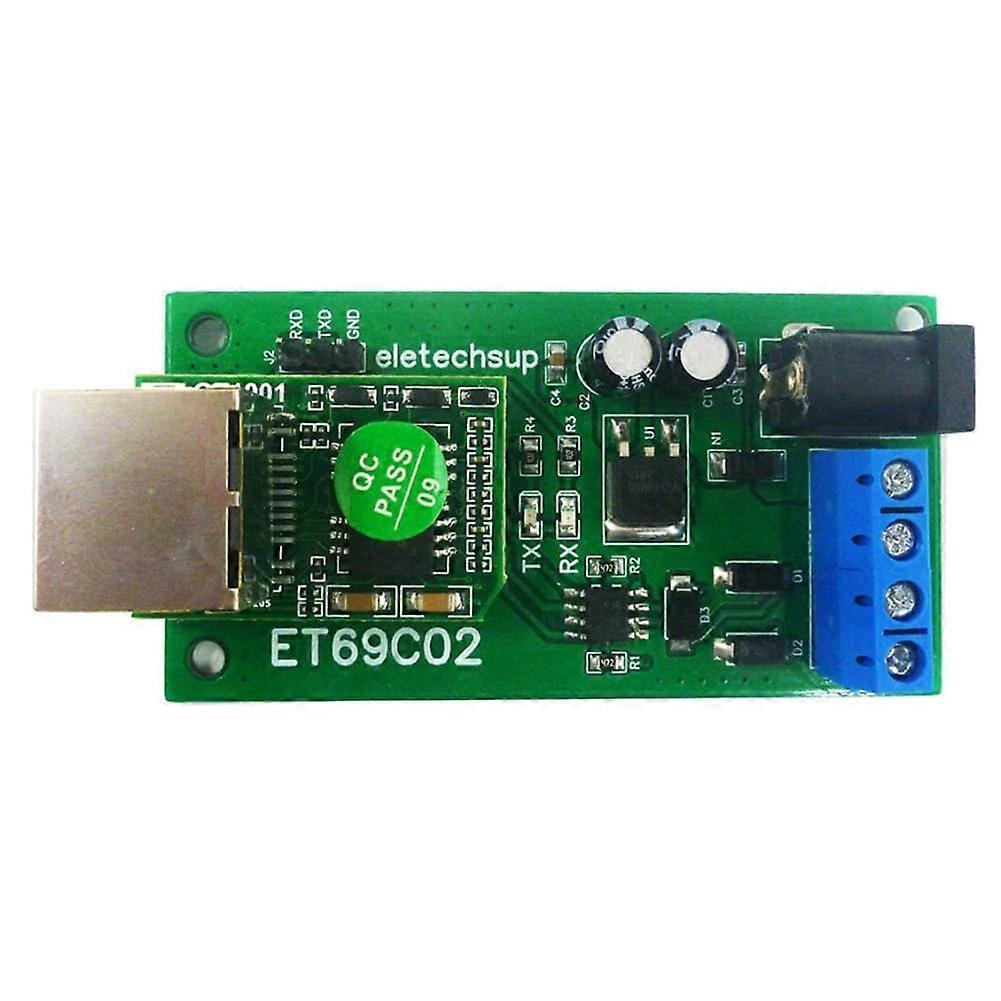 ET69C02 Ethernet Network IP RJ45 to RS485 Bus Converter for Modbus RTU Master Slave Client Server MQTT PLC Ref: 7202
