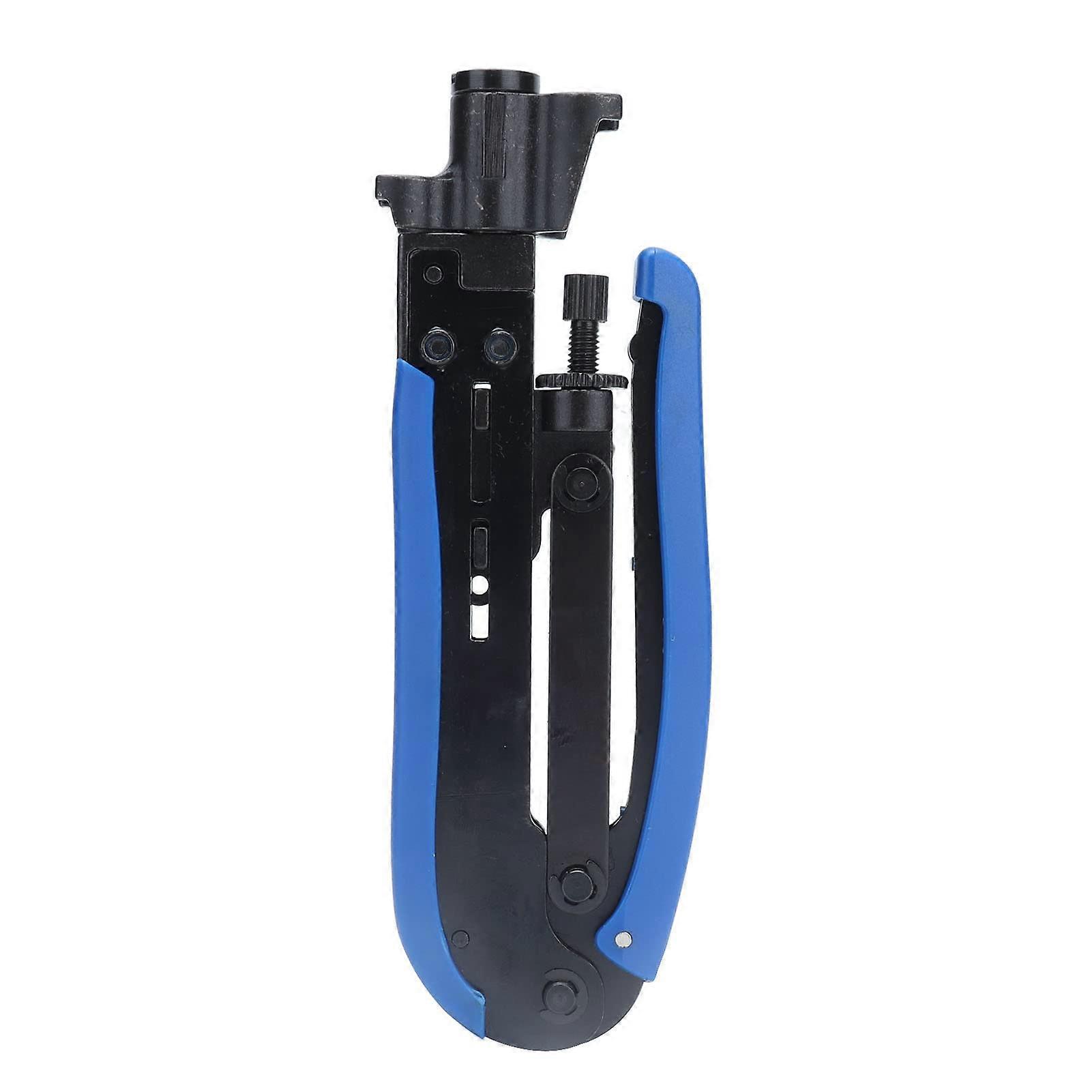 Adjustable Compression Tool, Comfortable Handle, Small, Portable Coaxial Cable Crimping Tool for RG59, RG6, RG11