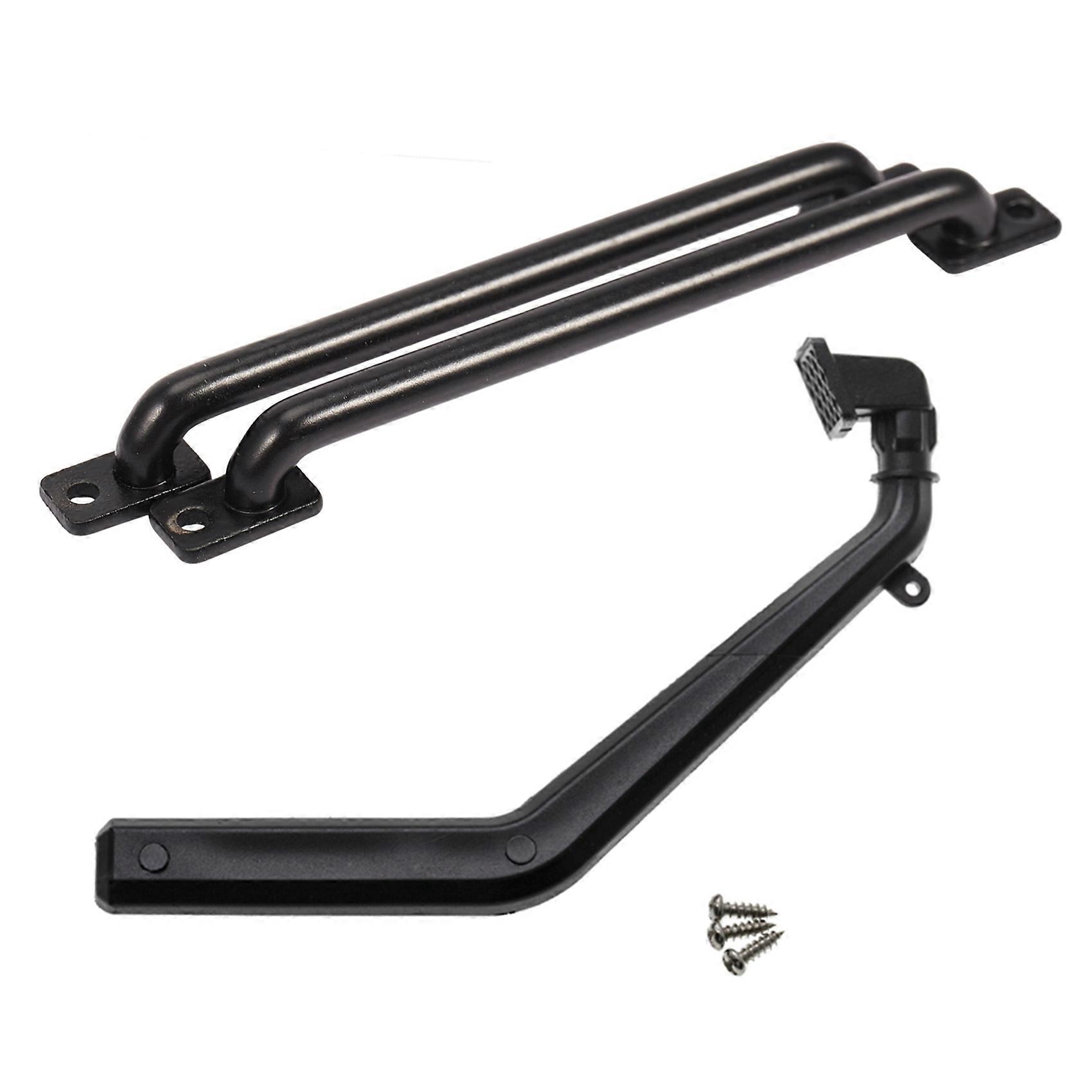 2 Set RC Car Part: 1 Set Metal Body Shell Handrail & 1 Set Lastic Snorkel Exhaust Pipe