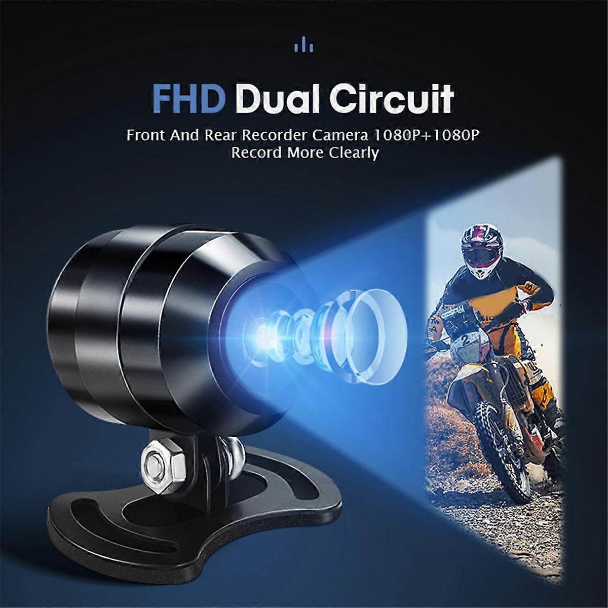5 Inch Motorcycle Driving Recorder WIFI Carplay Projection Navigation