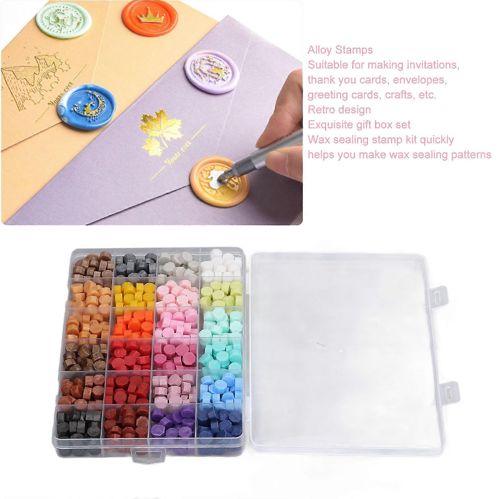 Wax Sealing Kit DIY Making Retro Design Easy Melting Portable Vintage Sealing Wax Crafts Set for Letter Handicrafts