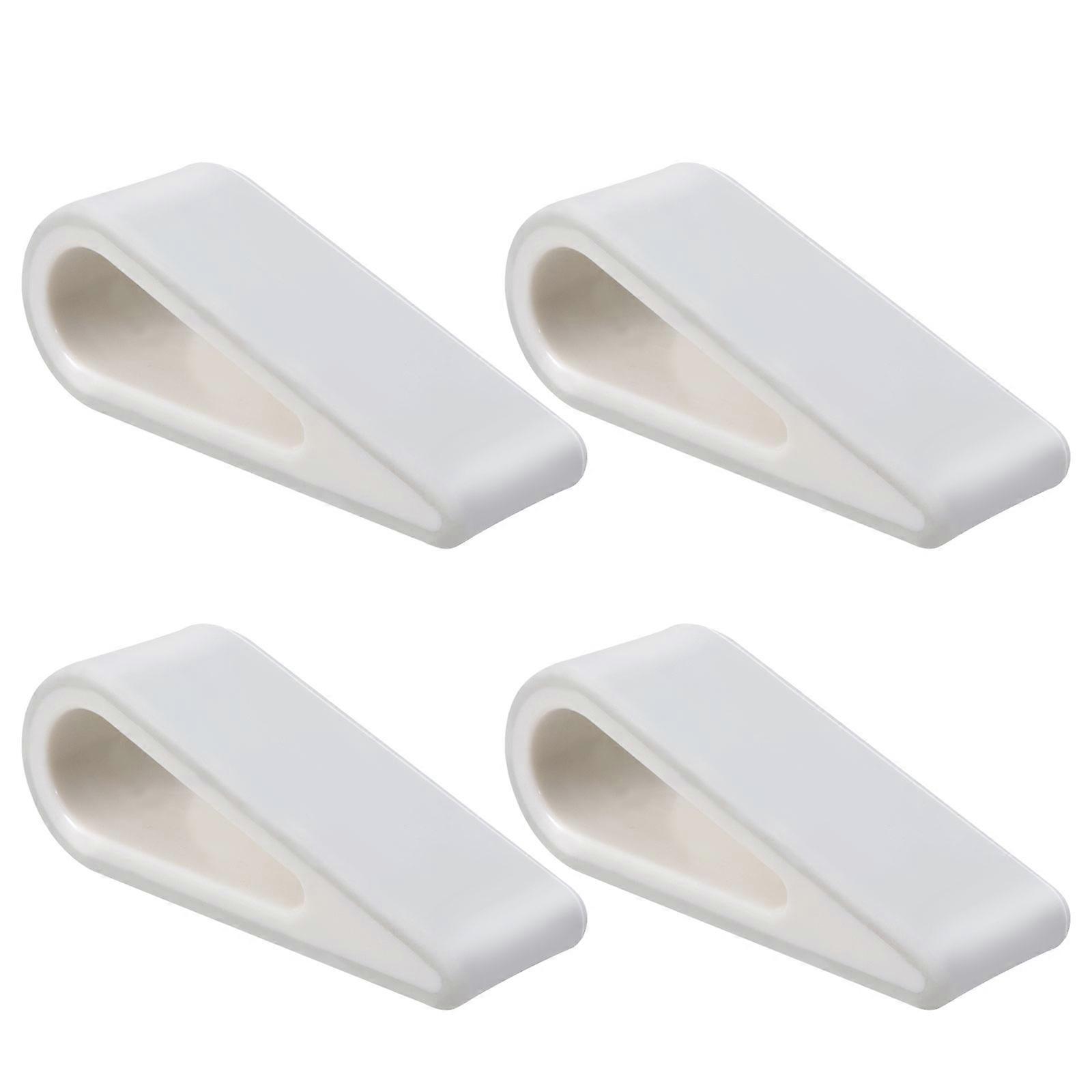 White Laptop Stand for Cooling and Ergonomic Use Made of Plastic and Silicone Ideal for Home Office Size 4pcs